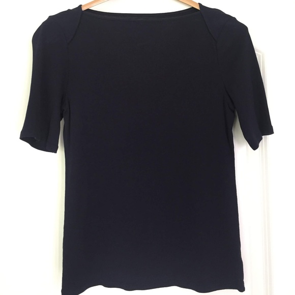 Navy 1/4 Sleeve Top - Picture 1 of 4